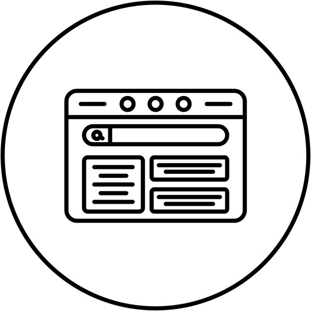 Obraz wektorowy ikony internetowej może być używany do UX i UI