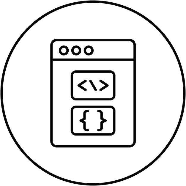 Obraz wektorowy ikony języka programowania Może być używany dla No Code