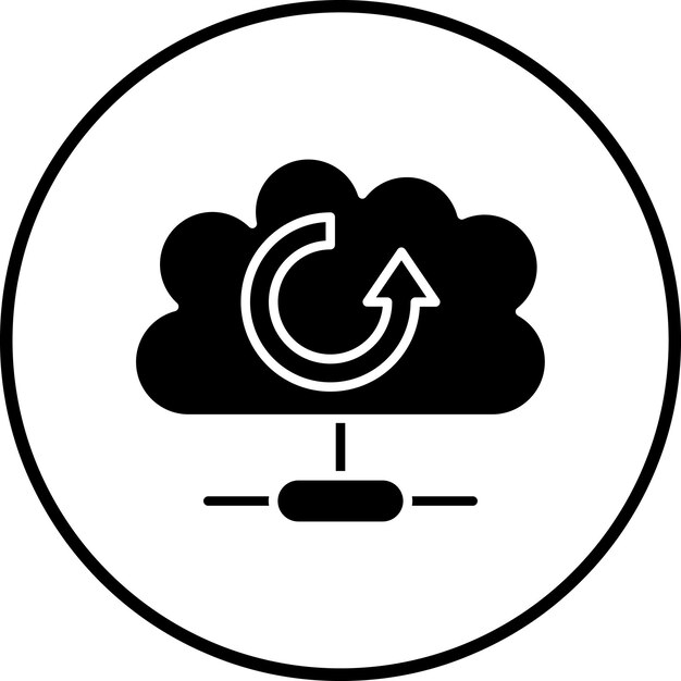Obraz wektorowy ikony kablowej bazy danych Może być używany do hostingu internetowego