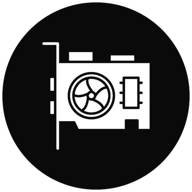 Obraz wektorowy ikony karty Vga może być używany dla technologii