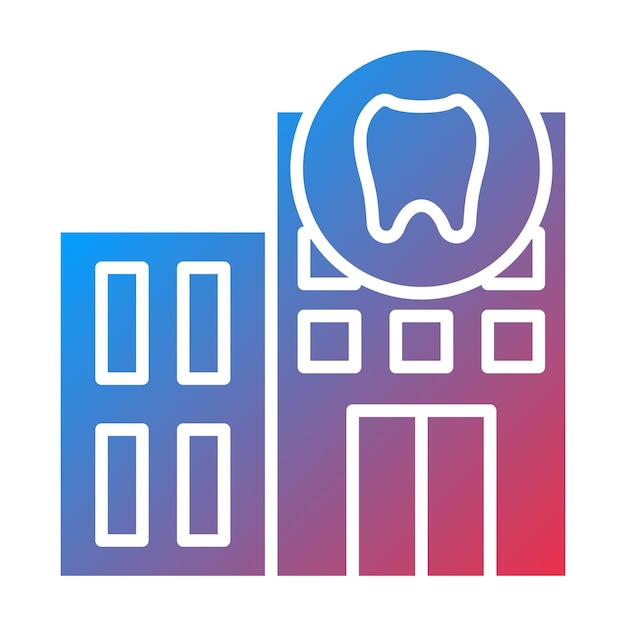 Plik wektorowy obraz wektorowy ikony kliniki dentystycznej może być używany do opieki dentystycznej
