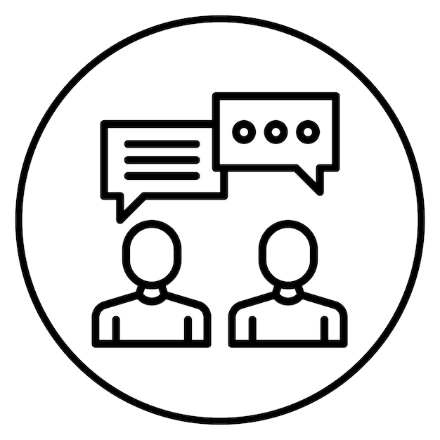 Obraz wektorowy ikony komunikacji może być używany w Data Science