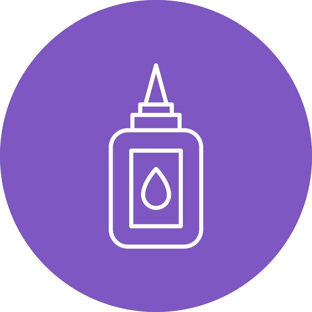 Obraz wektorowy ikony Liquid Glue może być używany do artykułów biurowych