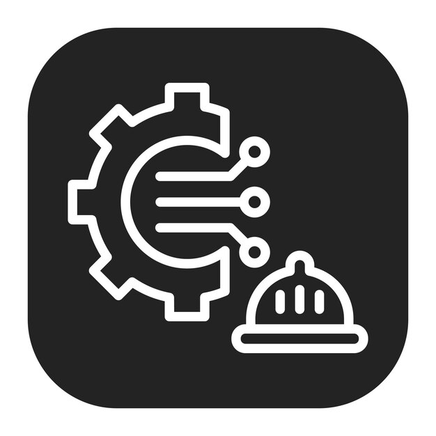 Obraz wektorowy ikony logo inżyniera Może być używany dla inżynierów w mechanice