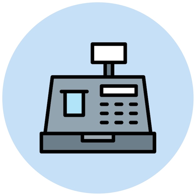 Obraz wektorowy ikony maszyny gotówkowej może być używany do biometrii