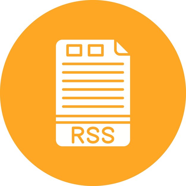 Obraz wektorowy ikony Może być używany dla formatów plików RSS