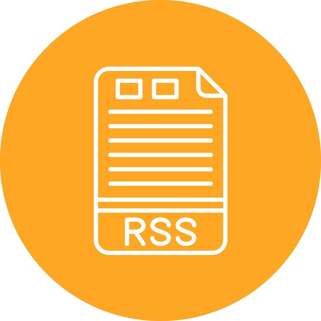Obraz wektorowy ikony Może być używany dla formatów plików RSS
