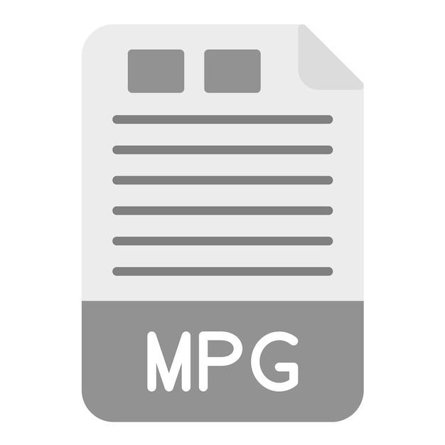 Obraz wektorowy ikony MPG Może być używany dla formatów plików