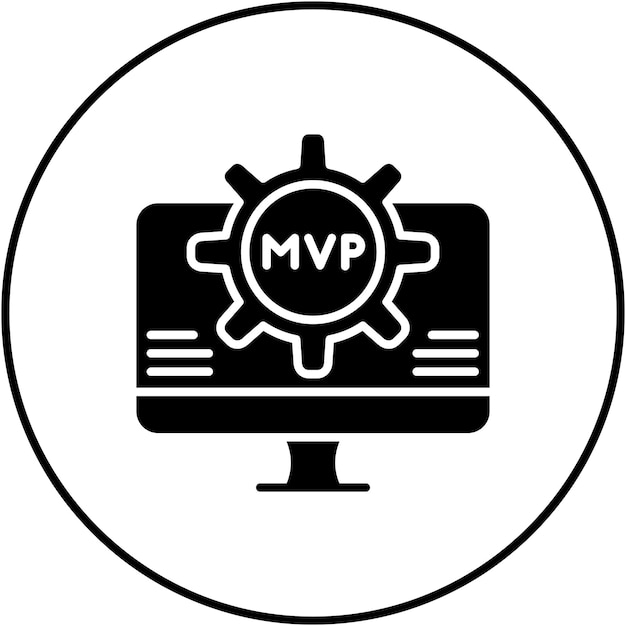 Obraz wektorowy ikony MVP może być używany do programowania komputerowego