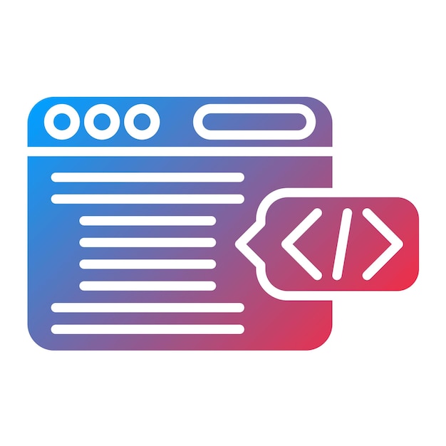 Obraz wektorowy ikony nagłówka Kod może być używany do marketingu internetowego