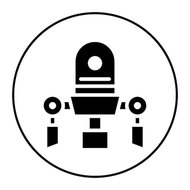 Obraz wektorowy ikony nanobotów może być używany w science fiction