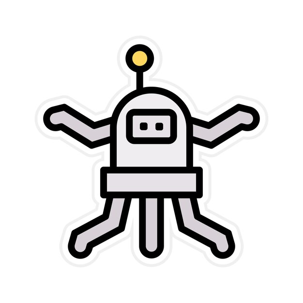 Obraz wektorowy ikony nanorobotów może być używany do robotyki