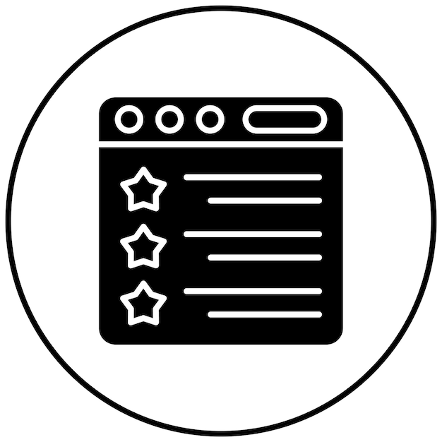 Obraz wektorowy ikony oceny online Może być używany do informacji zwrotnej klientów