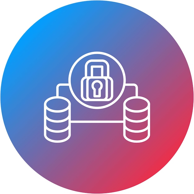 Obraz wektorowy ikony ochrony bazy danych Może być używany do hostingu internetowego