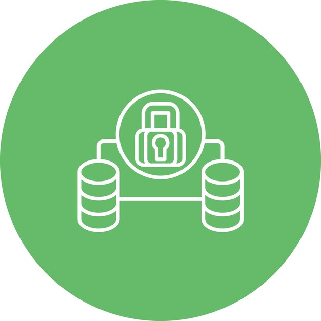 Obraz wektorowy ikony ochrony bazy danych Może być używany do hostingu internetowego