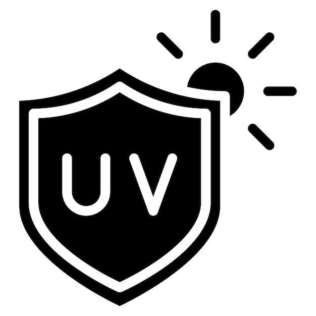 Obraz wektorowy ikony ochrony przed promieniowaniem UV Może być używany w przypadku oparzeń skóry