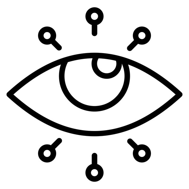 Obraz wektorowy ikony oczu cyber może być używany do robotyki