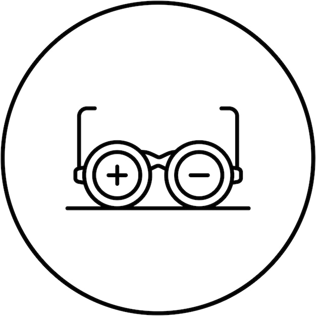Obraz wektorowy ikony okularów medycznych może być używany dla optometrystów