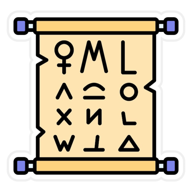 Plik wektorowy obraz wektorowy ikony papirusowego może być używany do historii