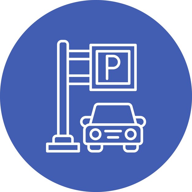 Plik wektorowy obraz wektorowy ikony parkingu może być używany w smart city