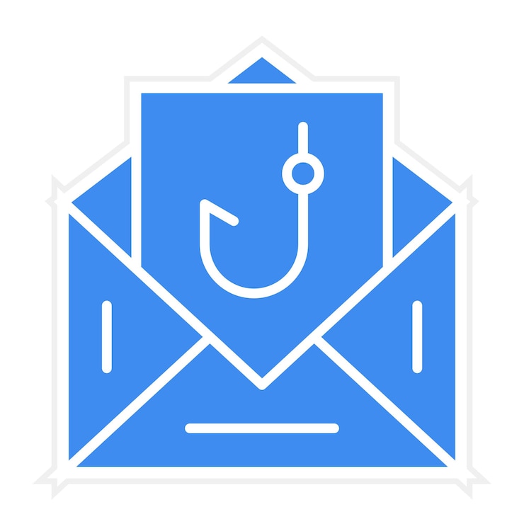 Wektor obraz wektorowy ikony phishing e-mail może być używany do zabezpieczeń