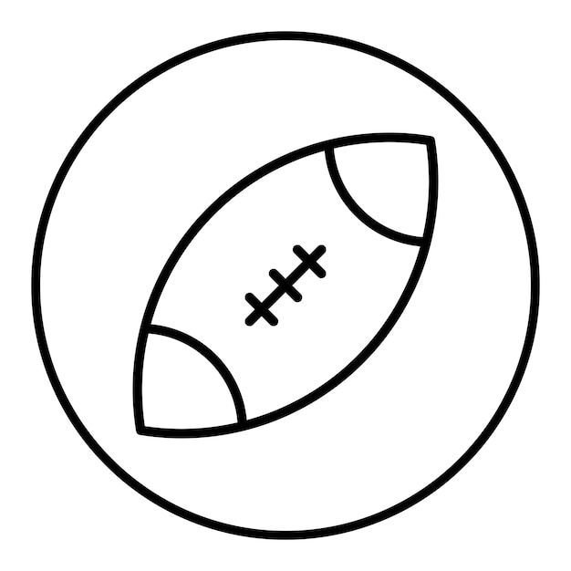 Plik wektorowy obraz wektorowy ikony piłki rugby może być używany do rugby
