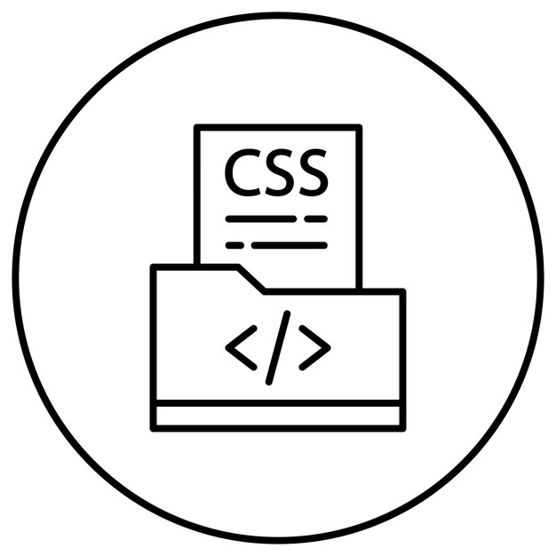 Obraz wektorowy ikony pliku CSS Może być używany do kodowania i rozwoju