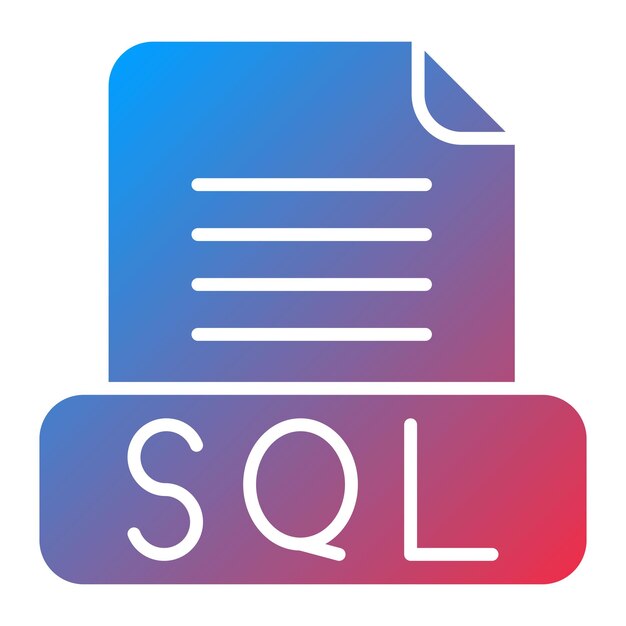 Obraz wektorowy ikony pliku SQL może być używany do programowania komputerowego