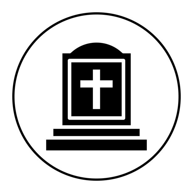 Plik wektorowy obraz wektorowy ikony pogrzebowej może być używany dla więzienia