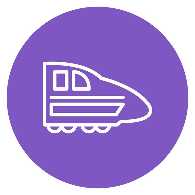 Obraz wektorowy ikony pojazdu Maglev może być używany dla kolei
