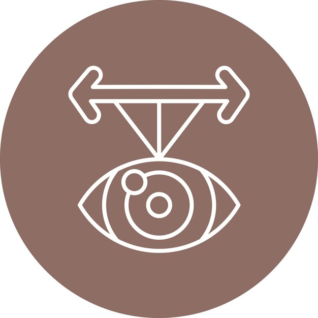 Obraz wektorowy ikony pola wizualnego może być używany dla optometrysty