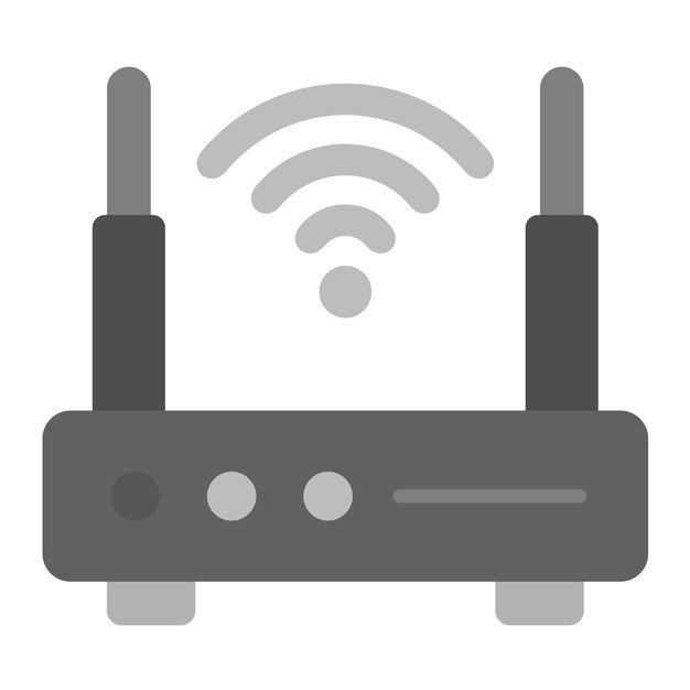 Obraz wektorowy ikony połączenia Wi-Fi może być używany do pracy z domu