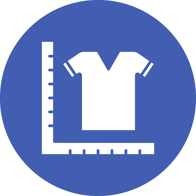 Plik wektorowy obraz wektorowy ikony pomiaru odzieży może być używany do szycia