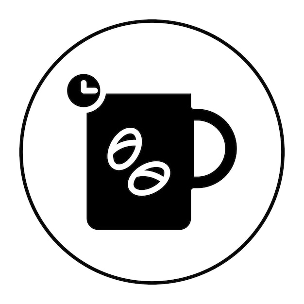 Plik wektorowy obraz wektorowy ikony przerwy kawy może być używany do pracy zdalnej