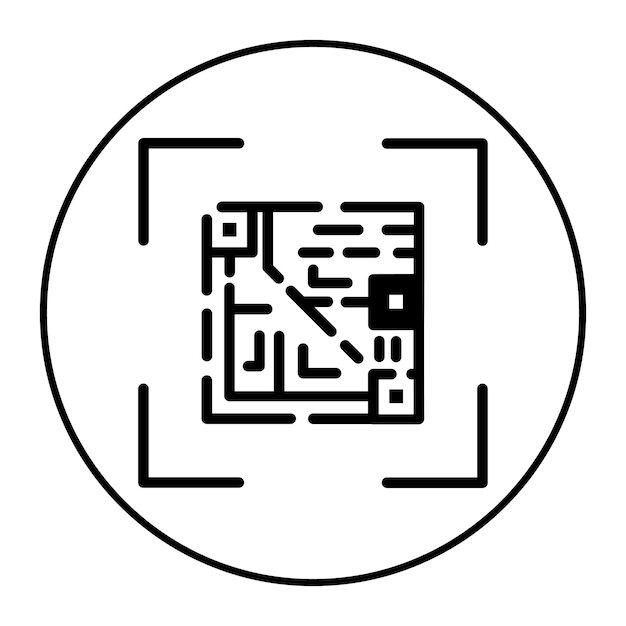 Obraz wektorowy ikony Qr Code może być używany dla nowych mediów