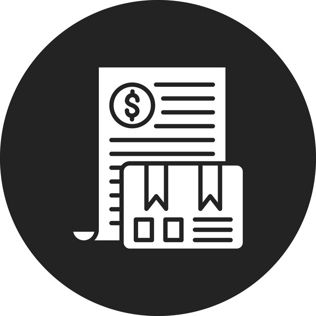 Obraz wektorowy ikony rachunku może być używany do dostaw i logistyki