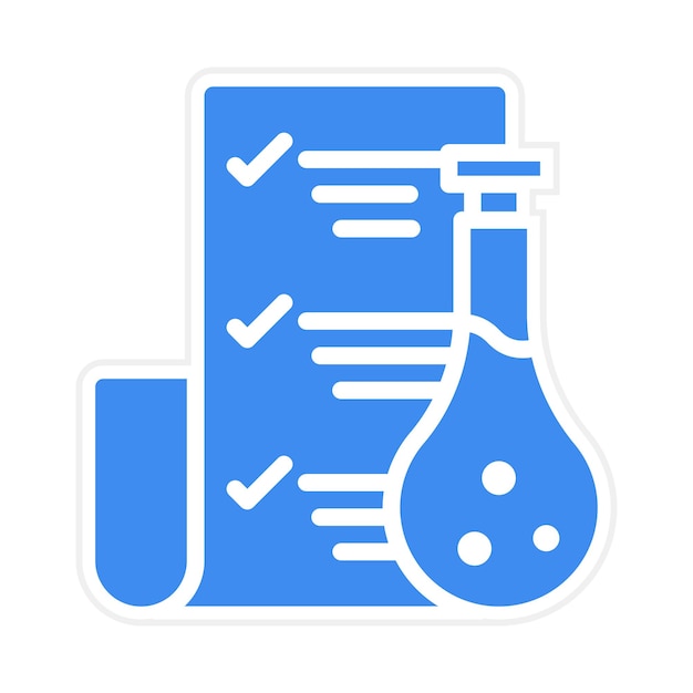 Plik wektorowy obraz wektorowy ikony raportu laboratoryjnego może być używany w dziedzinie nauki