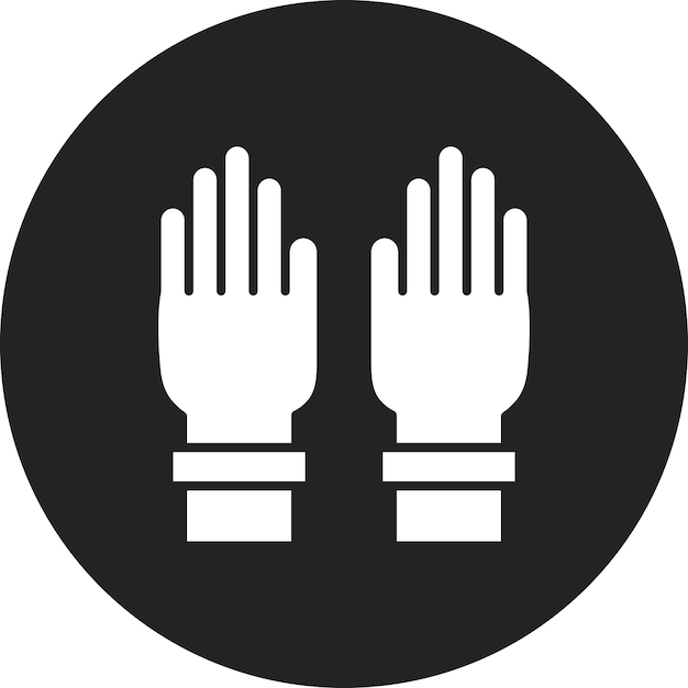 Obraz wektorowy ikony rękawiczek medycznych może być używany w medycynie I