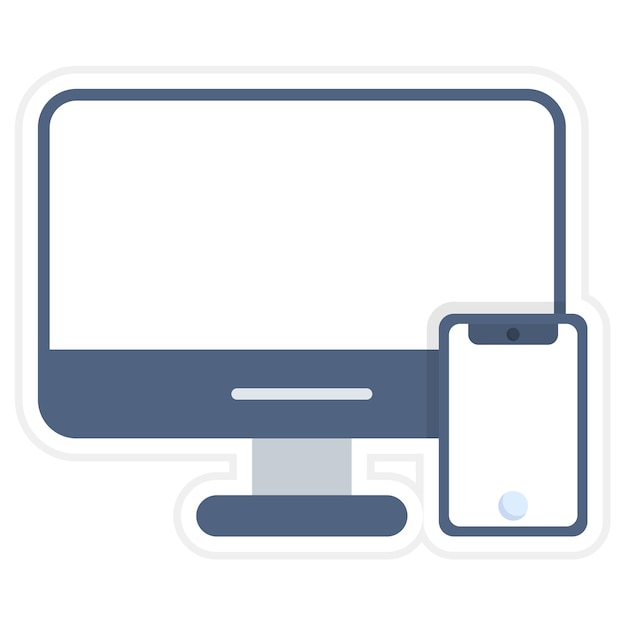 Obraz wektorowy ikony responsywnego projektowania stron internetowych Może być używany do UX i interfejsu użytkownika