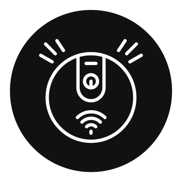 Obraz wektorowy ikony robotycznego odkurzacza może być używany dla Cyberpunk