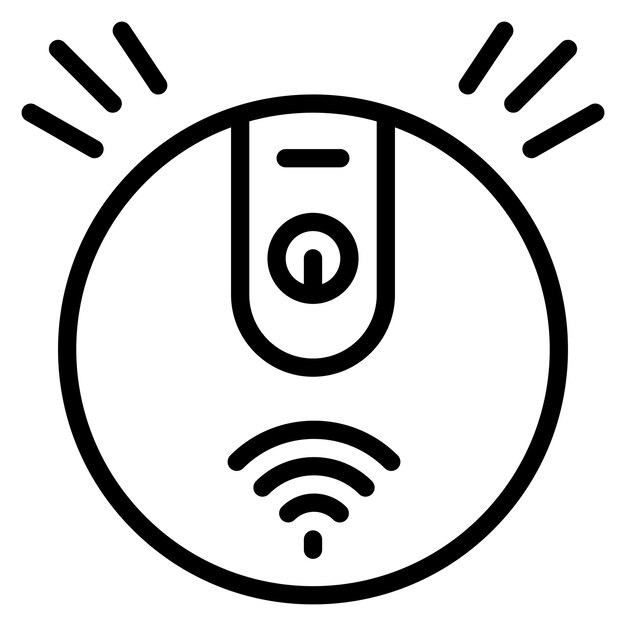 Obraz wektorowy ikony robotycznego odkurzacza może być używany dla Cyberpunk