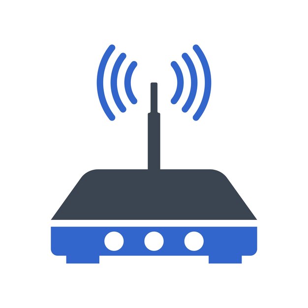 Obraz wektorowy ikony routerów WiFi