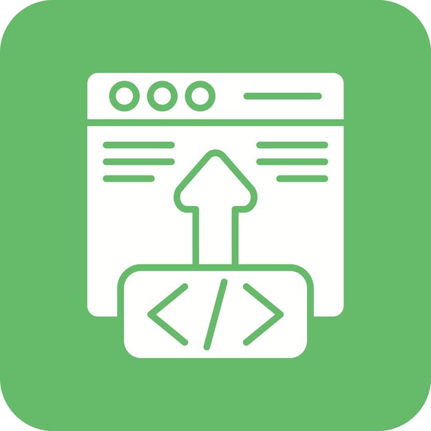 Obraz wektorowy ikony rozmieszczenia kodu Może być używany do programowania komputerowego