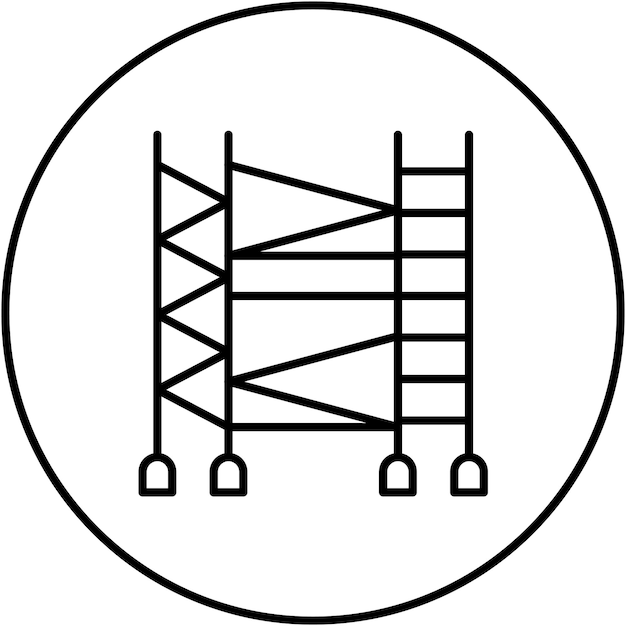 Obraz Wektorowy Ikony Rusztowania Może Być Używany Do Ulepszeń Domowych