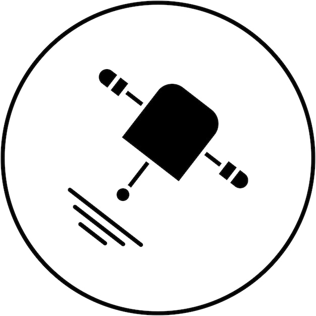 Plik wektorowy obraz wektorowy ikony satelitarnej może być używany do technologii kosmicznej