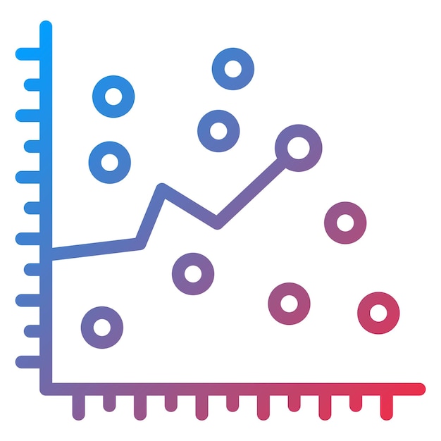 Obraz wektorowy ikony Scatter Plot może być używany do Data Science