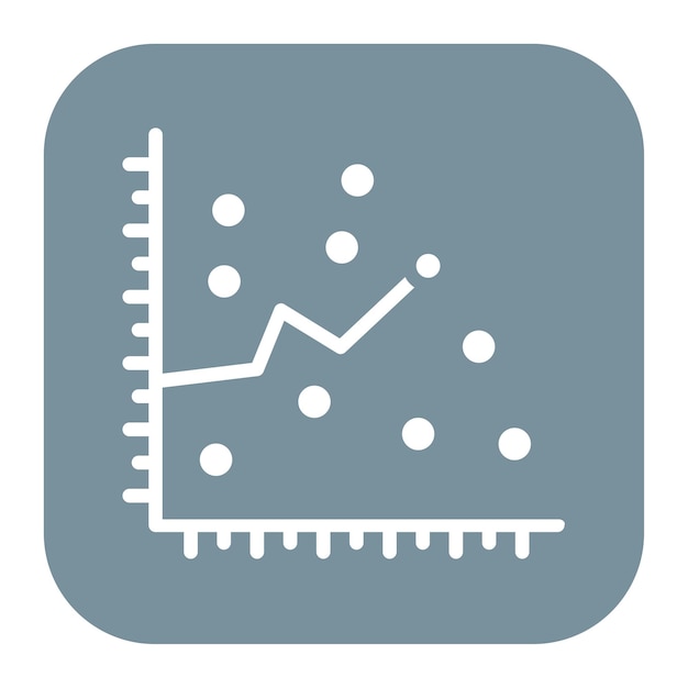Obraz wektorowy ikony Scatter Plot może być używany do Data Science