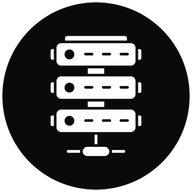 Obraz wektorowy ikony serwera może być używany do hostingu internetowego
