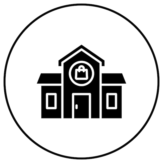 Obraz wektorowy ikony sklepu może być używany dla Street Market