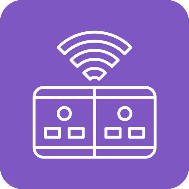 Obraz wektorowy ikony Smart Socket może być używany dla Smart Home